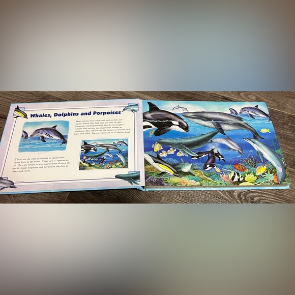 Jigsaw Puzzle Book Ocean Creatures with five 48 piece kids puzzles, Puzzle Book - Picture 2 of 7
